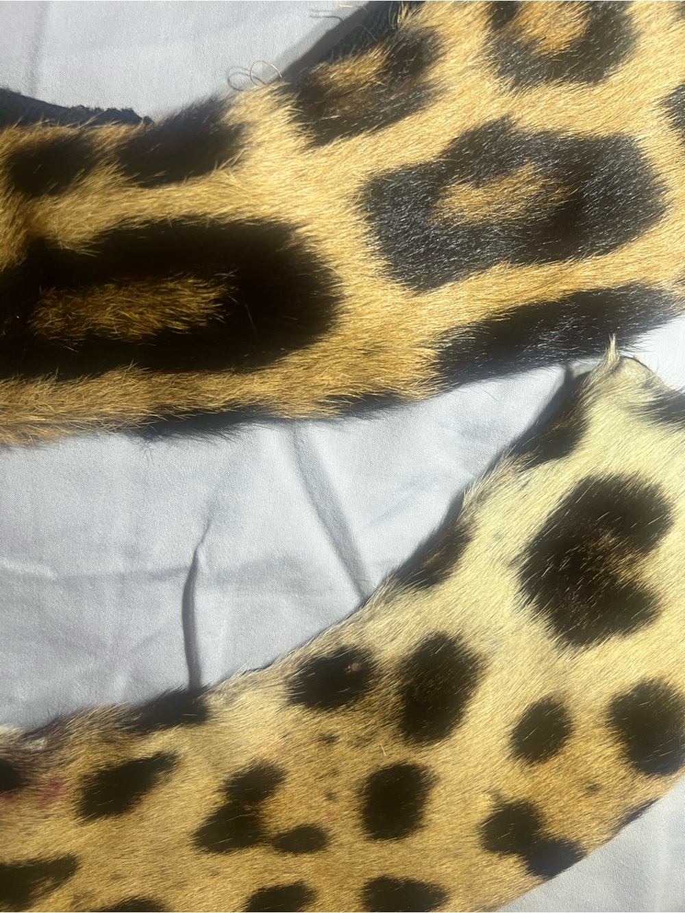 Vintage Leopard Print Genuine Fur Collar Collection - Natural Golden Brown Spots - Picture 5 of 16